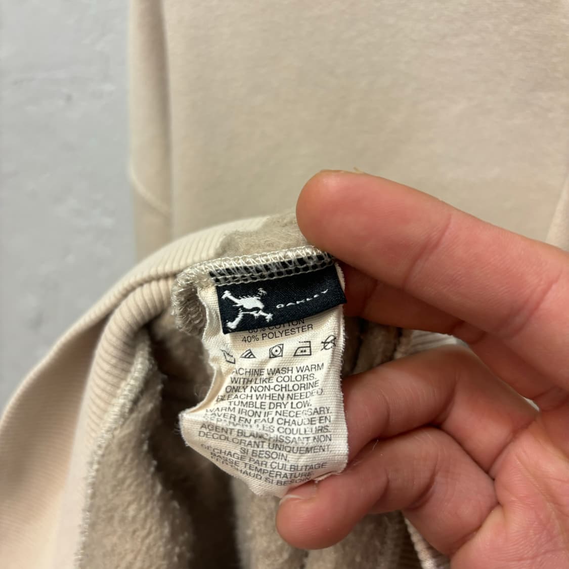 오클리 빅 아이콘 로고 아이보리 후드티 M 상품이미지7