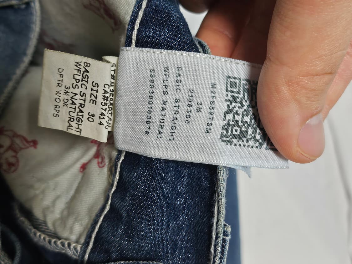 트루릴리전 스트레이트핏 중청 워싱 데님 진 30 상품이미지8