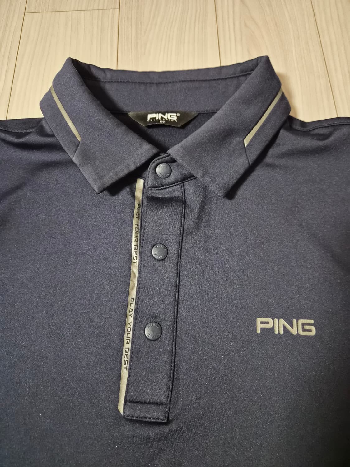 PING(핑) 정품 남성 긴팔 카라 티셔츠 (사이즈 100 / 네이비) 상품이미지4