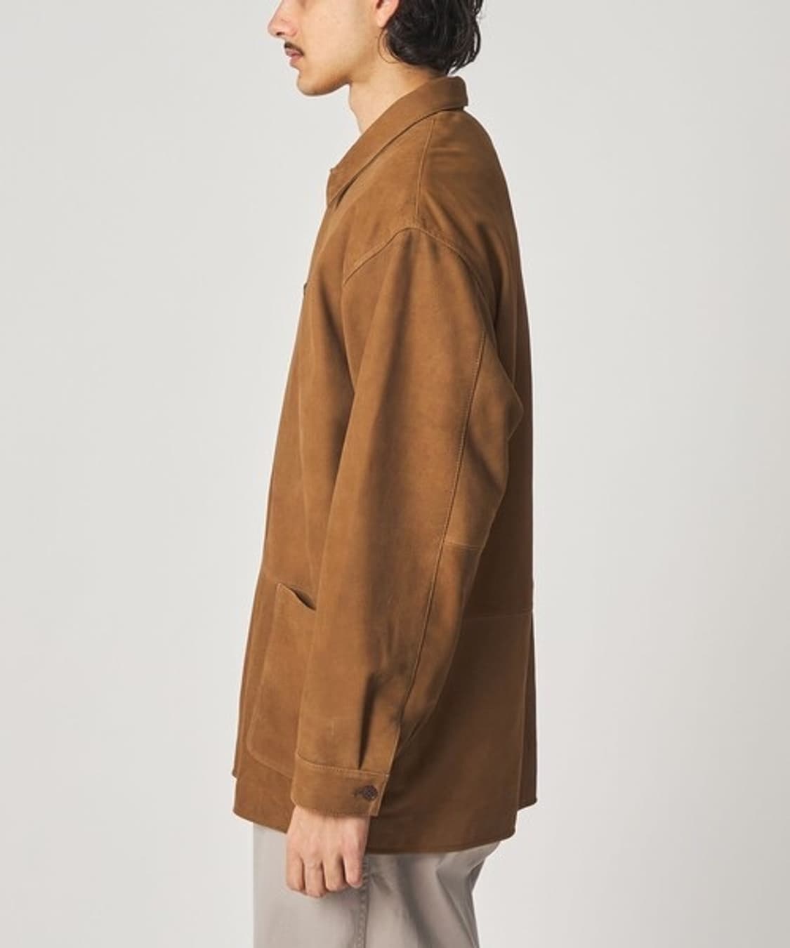 25FW 스티브알란 고트 스웨이드 레더 커버올 자켓 S 상품이미지7