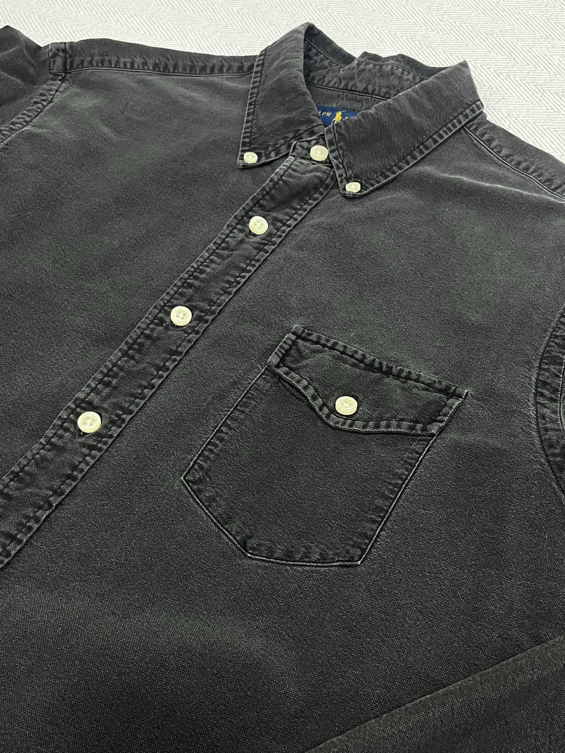폴로랄프로렌 흑청 포켓 데님 셔츠 L 상품이미지2