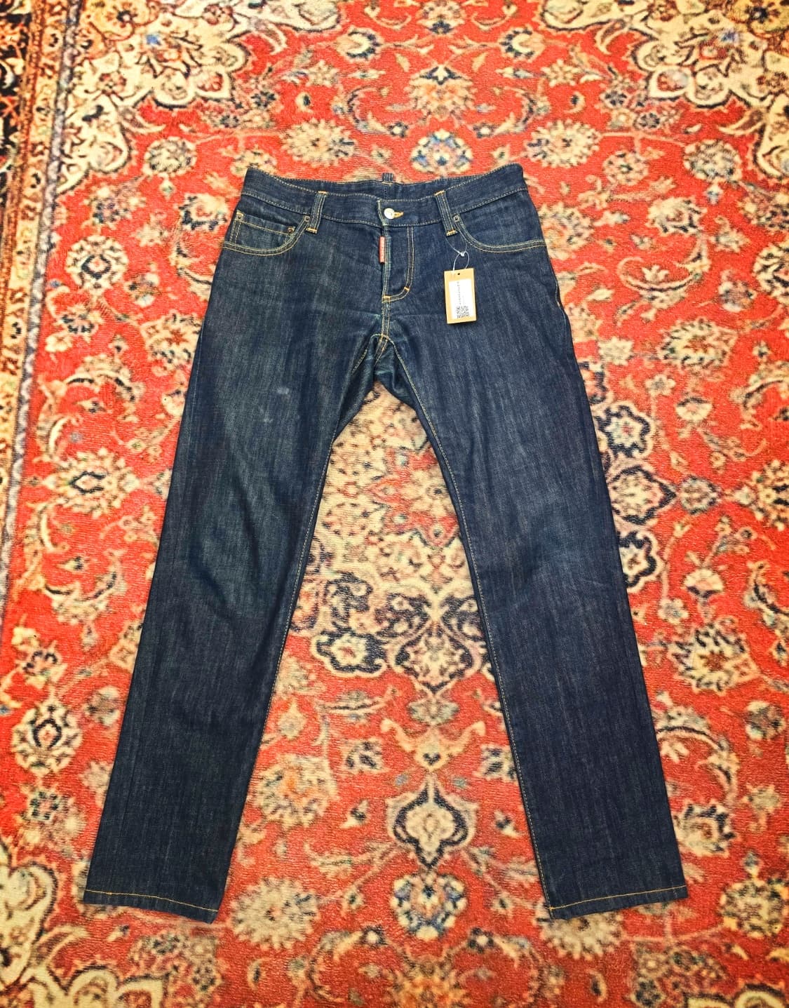 디스퀘어드2(Dsquared2)슬림핏 쿨가이 생지 데님 팬츠: 상품이미지1