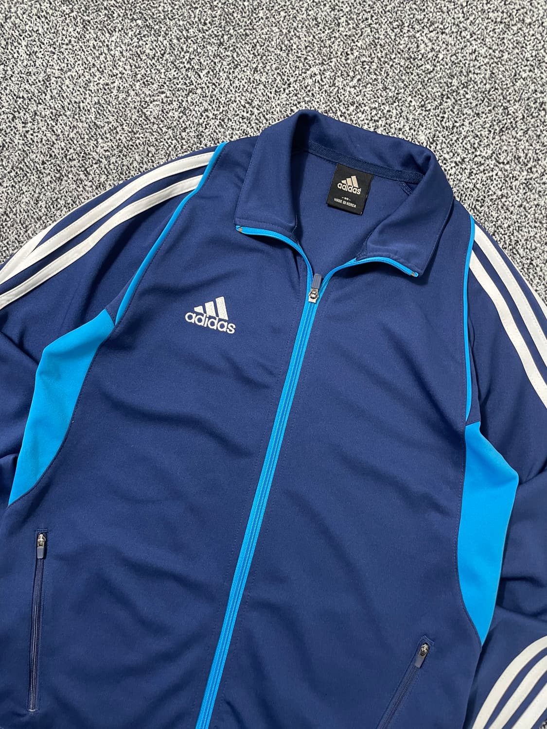 빈티지9. 아디다스 00's 네이비 스카이블루 배색 져지 트랙탑 트레이닝 상품이미지2