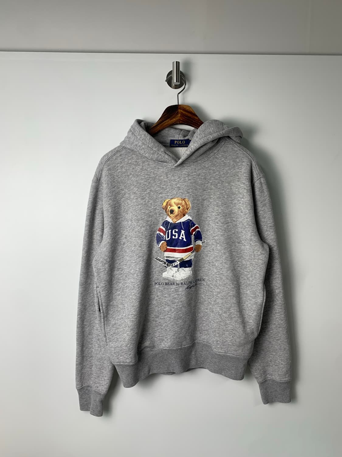 폴로 랄프로렌 신형 하키베어 그레이 후드티 상품이미지2