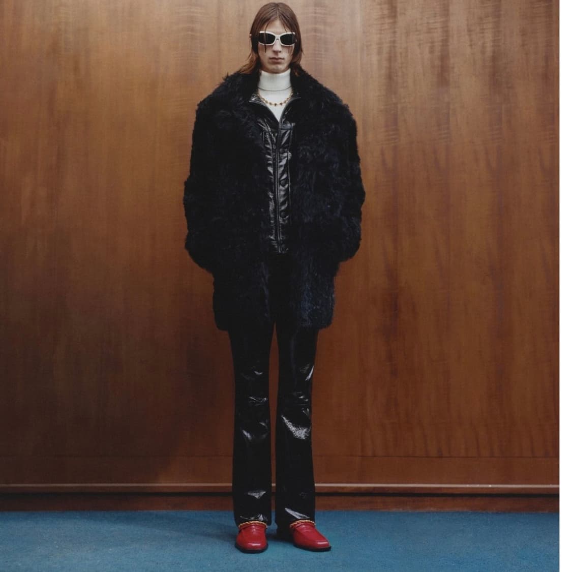 Ernest W Baker 22AW 램스킨 플레어 팬츠 상품이미지2