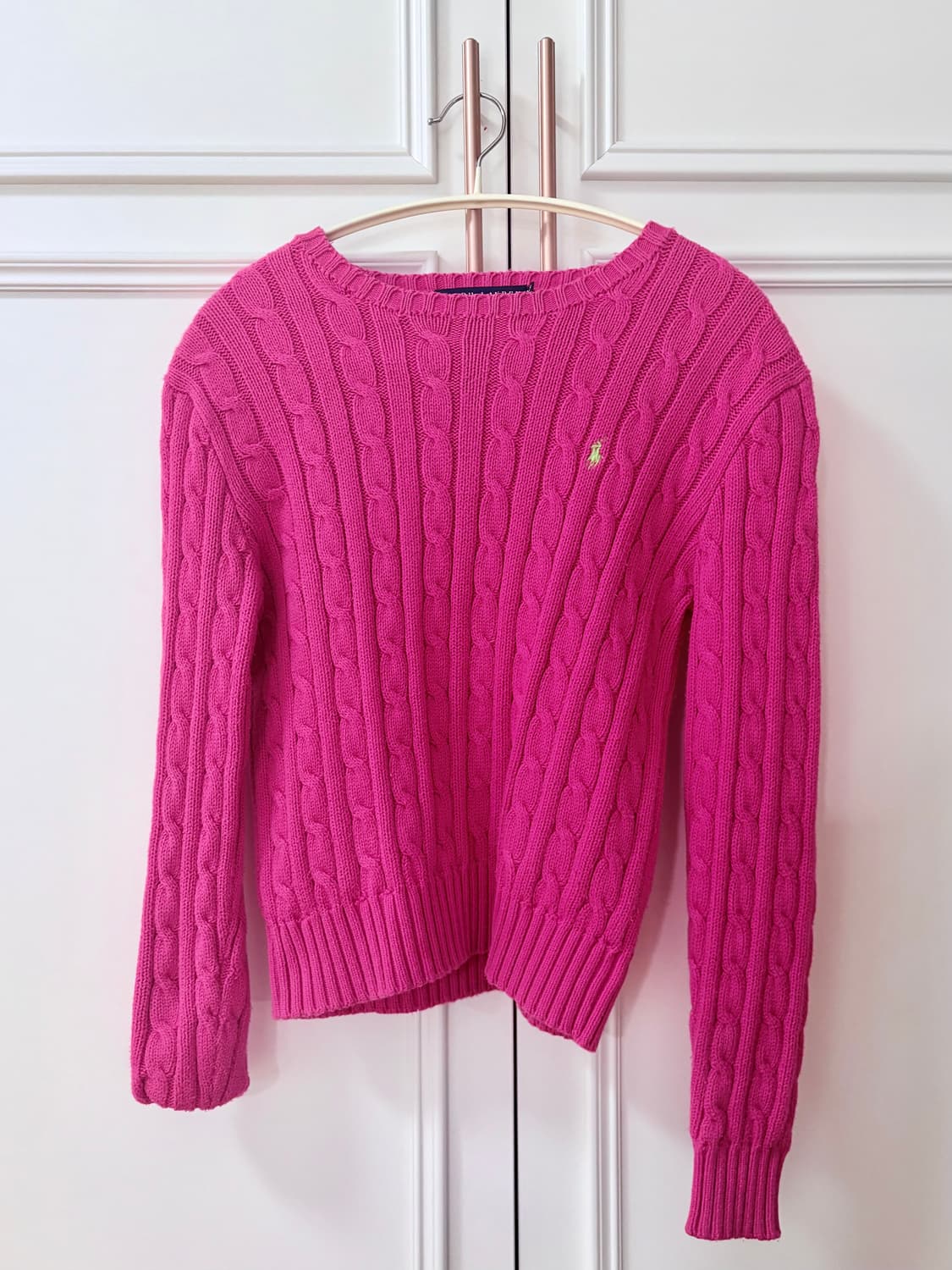 폴로 랄프로렌 니트 핑크 초록 포니 상품이미지1