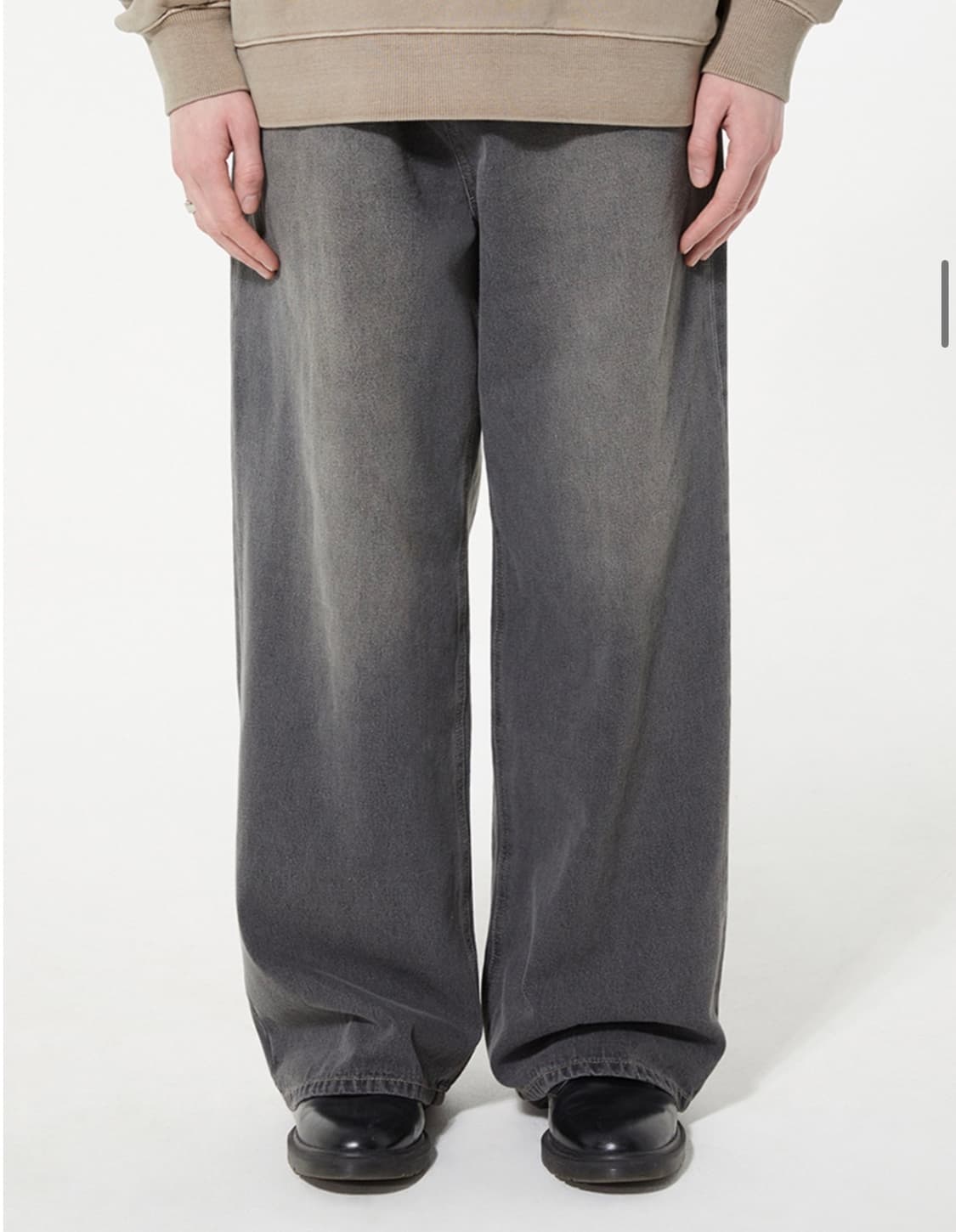 비바스튜디오 WIDE DENIM PANTS [SAND BLACK] M 상품이미지4