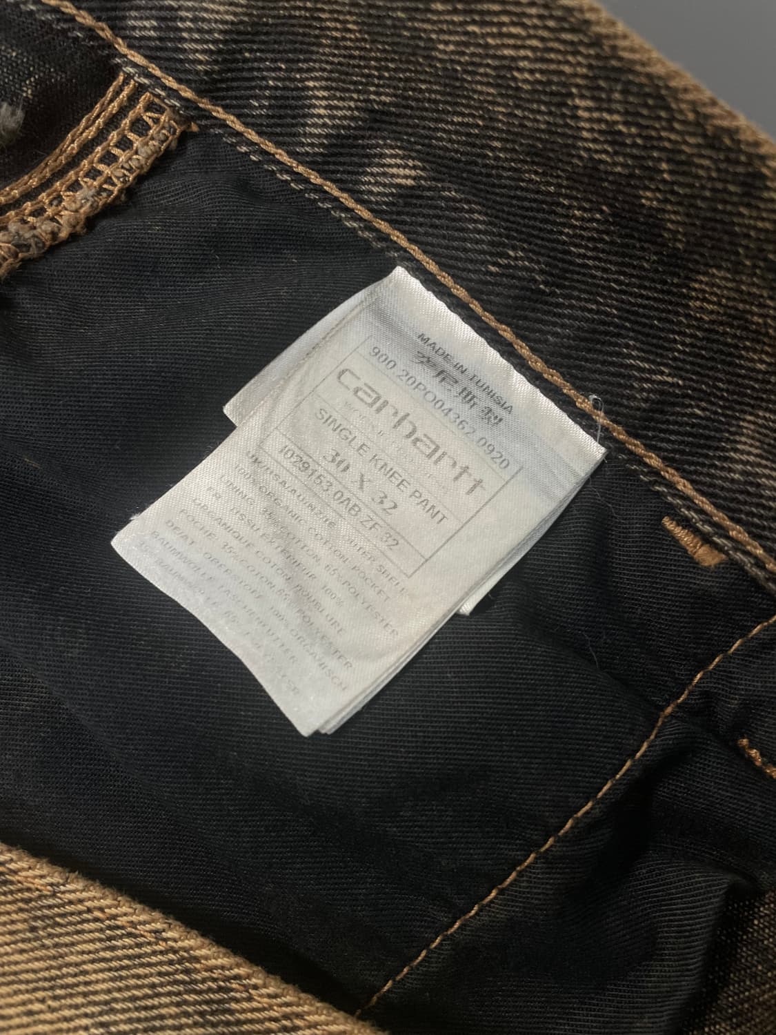 [30] 칼하트 WIP 싱클니 녹워싱 카펜터 데님팬츠 상품이미지7