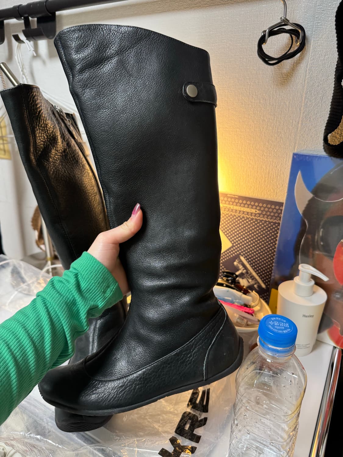 Grass & Cloth 블랙 가죽 롱부츠 36 상품이미지2