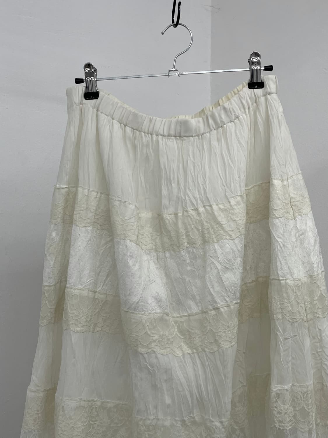 화이트모리 레이스 캉캉 롱 스커트 상품이미지5