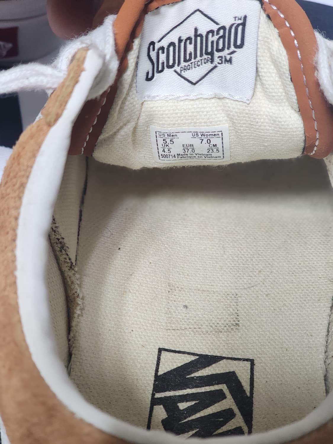 반스 올드스쿨 베이지 스웨이드 235mm 상품이미지6