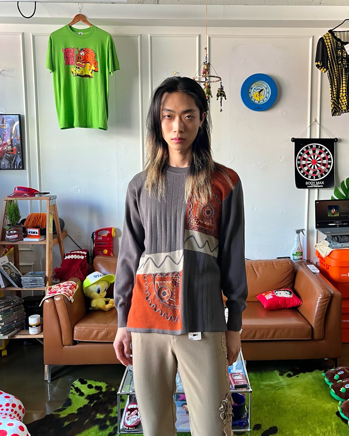 JPN Vintage 3D Embroidery Wool Knit 상품이미지2