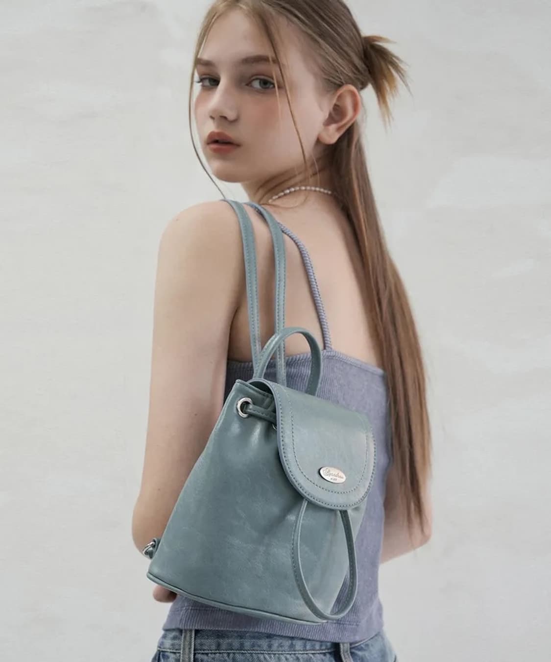 어반드레스 미니 백팩 블루 상품이미지1