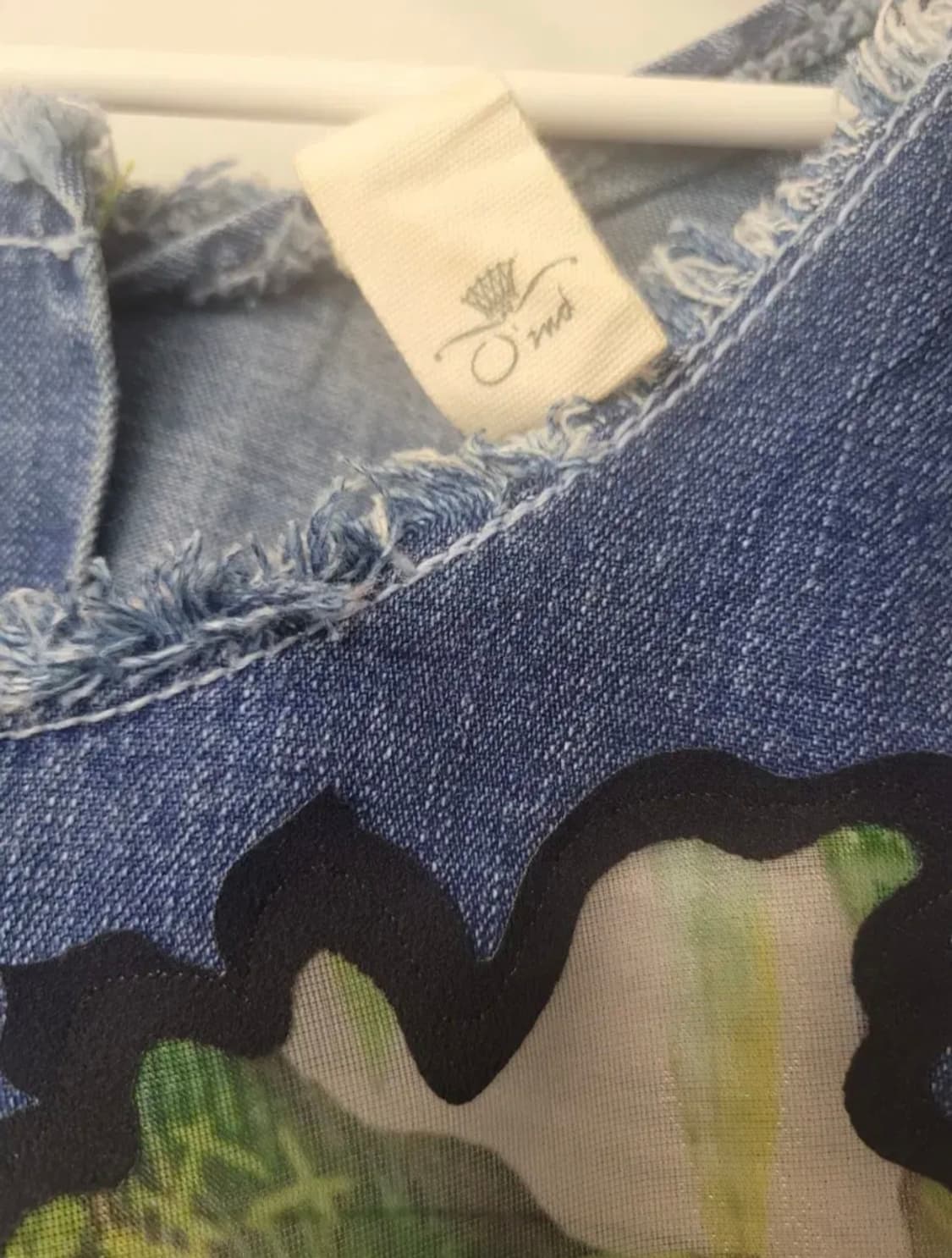 오즈세컨 O2nd 유니크 아플리케 데님 원피스 상품이미지3