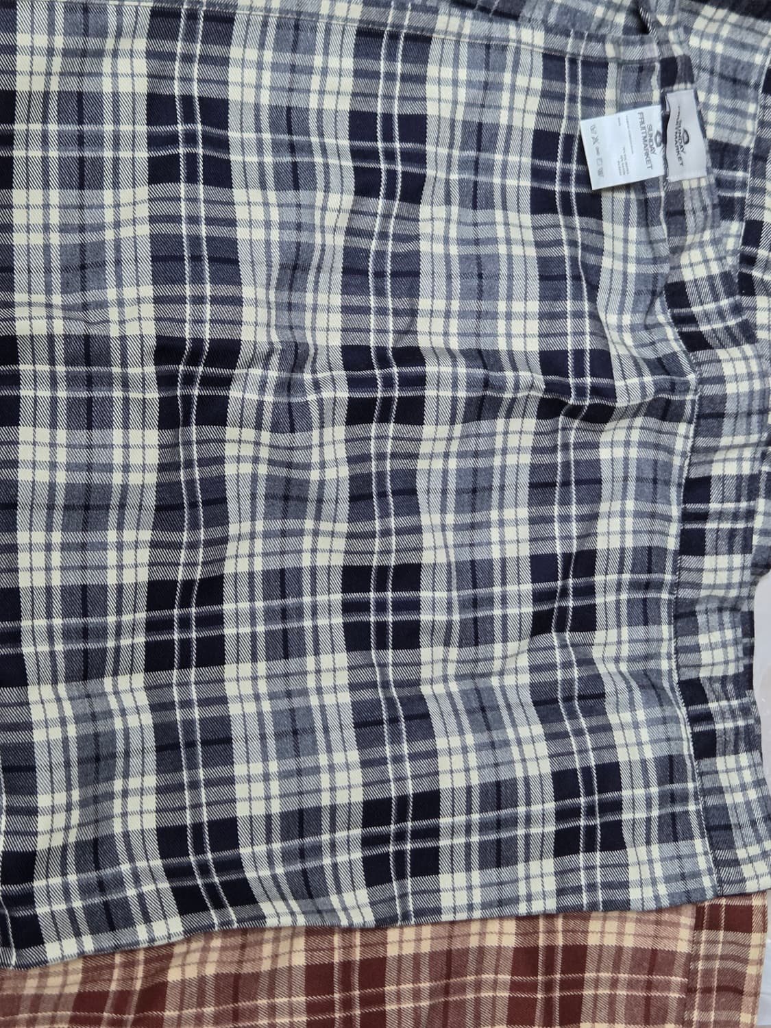 선데이후르츠마켓 체크 앞치마 WRAP APRON BRICK 상품이미지2