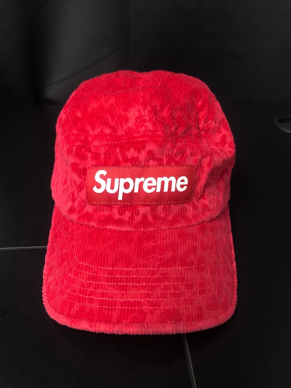 슈프림 레오파드 코듀로이 캡프캡 레드 23FW 상품이미지3