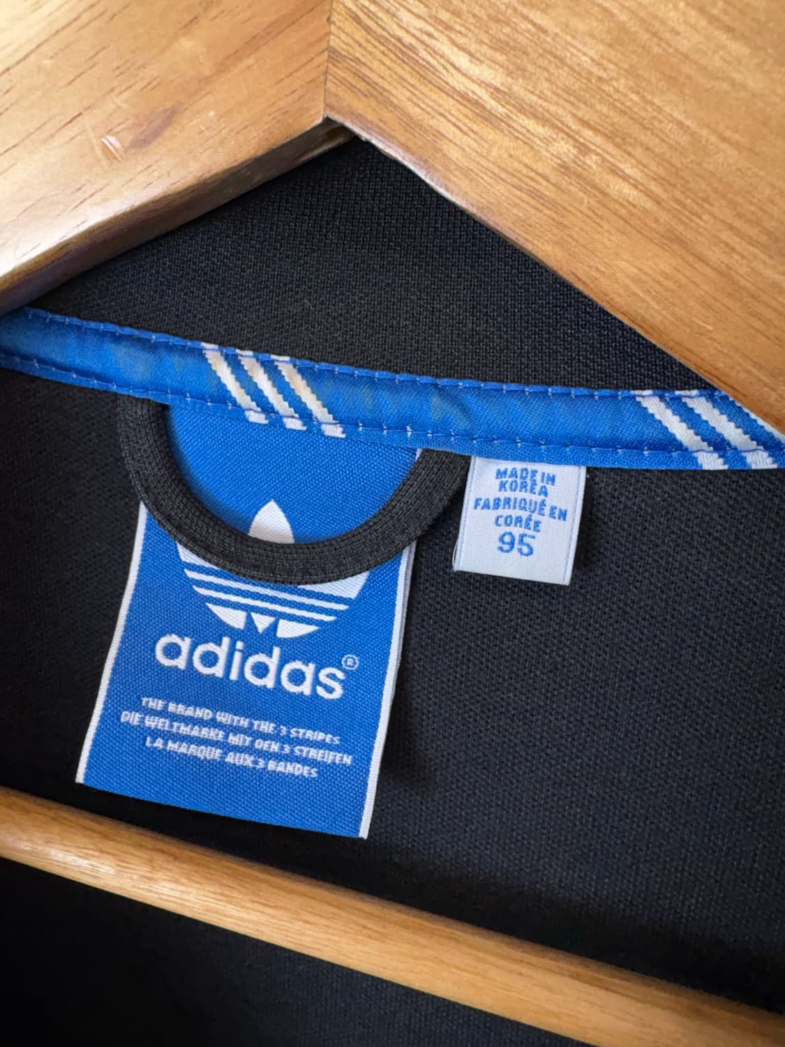 아디다스 구형 유로파 삼선 트랙탑 져지 블랙 상품이미지6