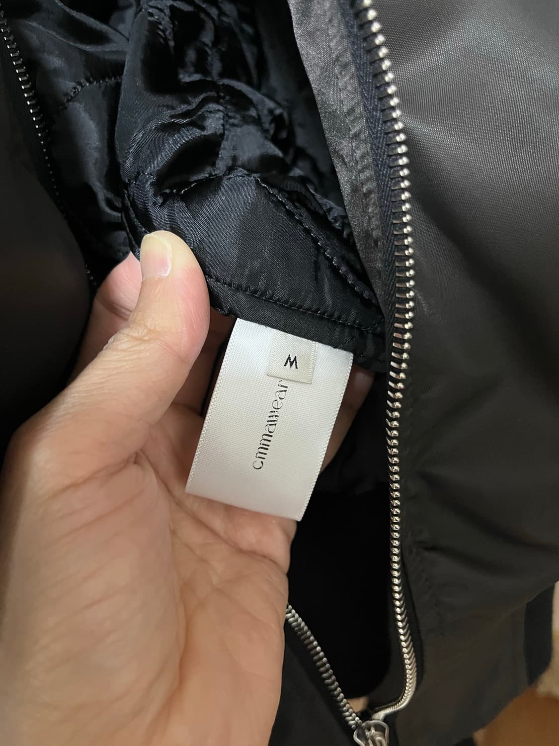 커마웨어 CMMAWEAR C 라운드 봄버 브라운 M 팝니다 상품이미지7