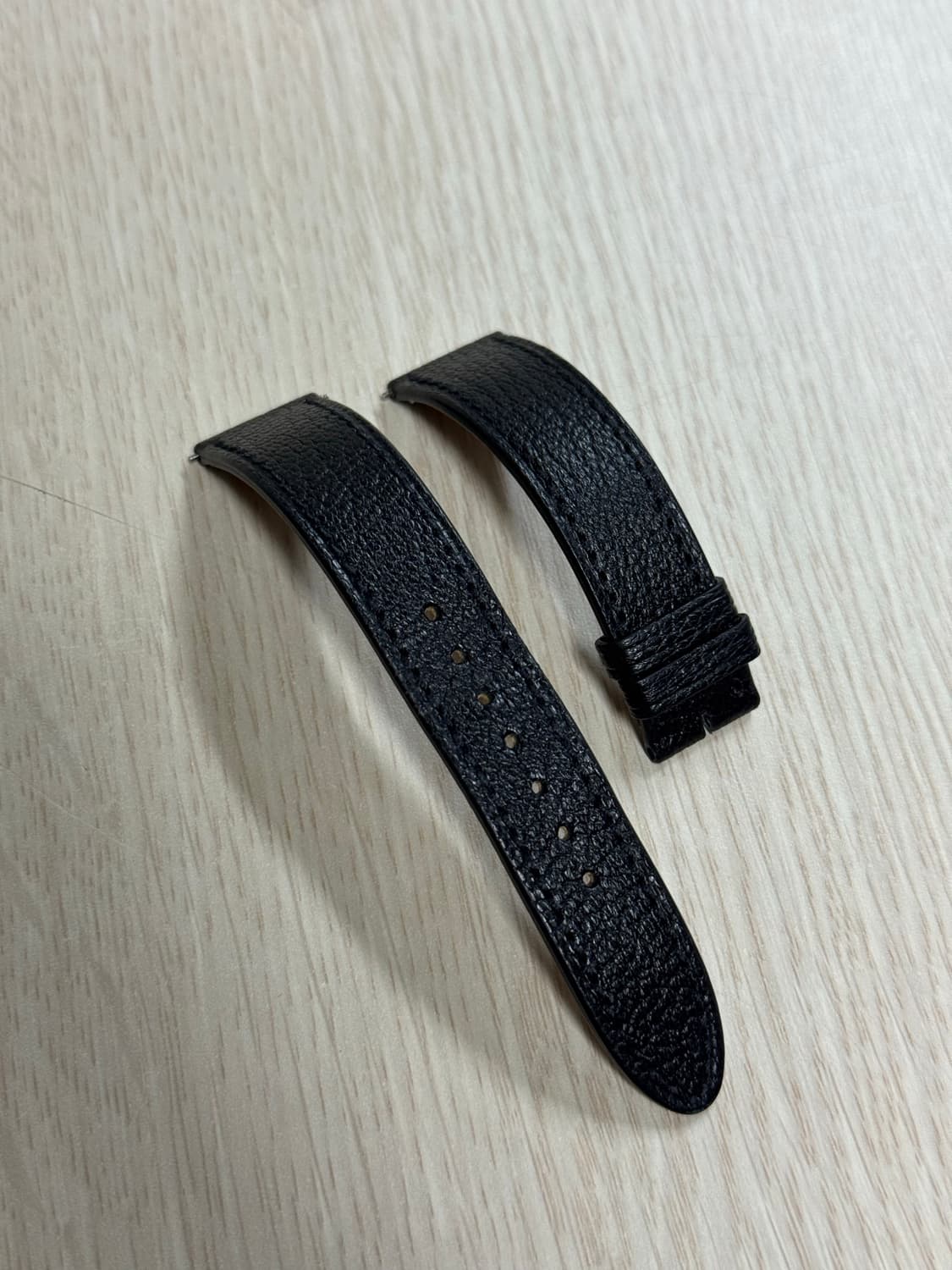 [크레마레인] 시계 스트랩 염소가죽(크리스페 블랙) 18mm 상품이미지2