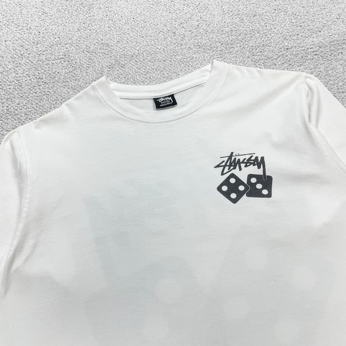 스투시 Stussy 다이스 반팔티 화이트 상품이미지4
