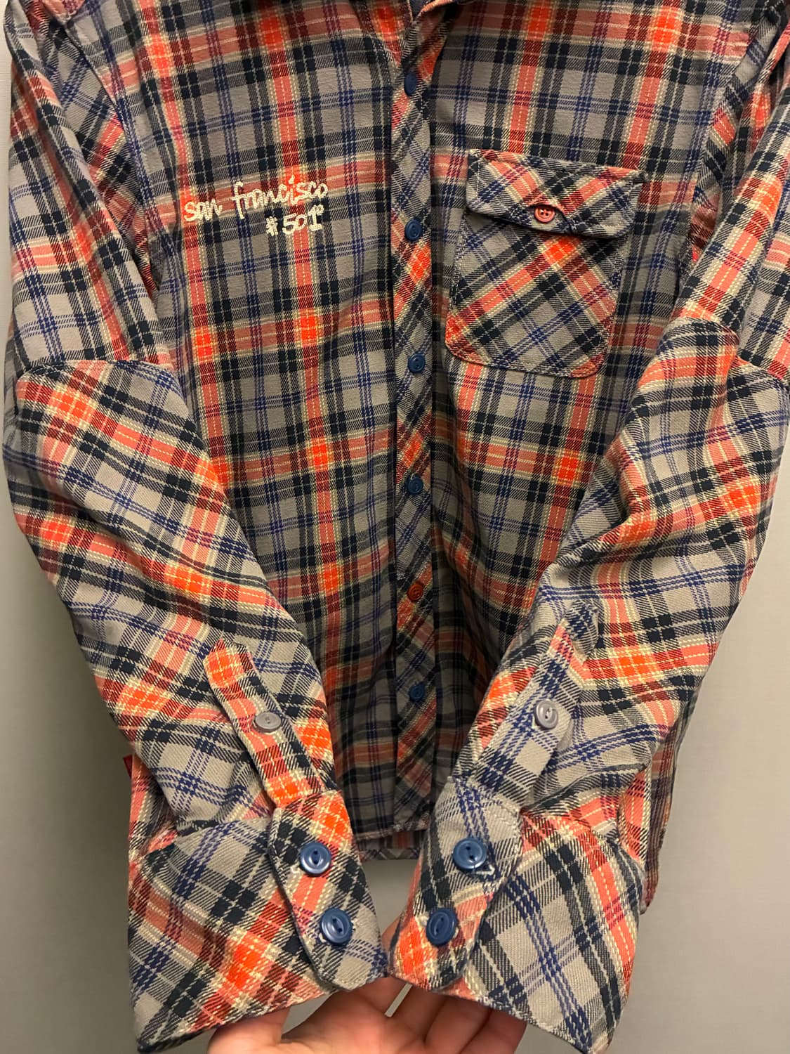 (M)Levis 리바이스 헤비코튼 체인자수 원포켓 체크셔츠  상품이미지7