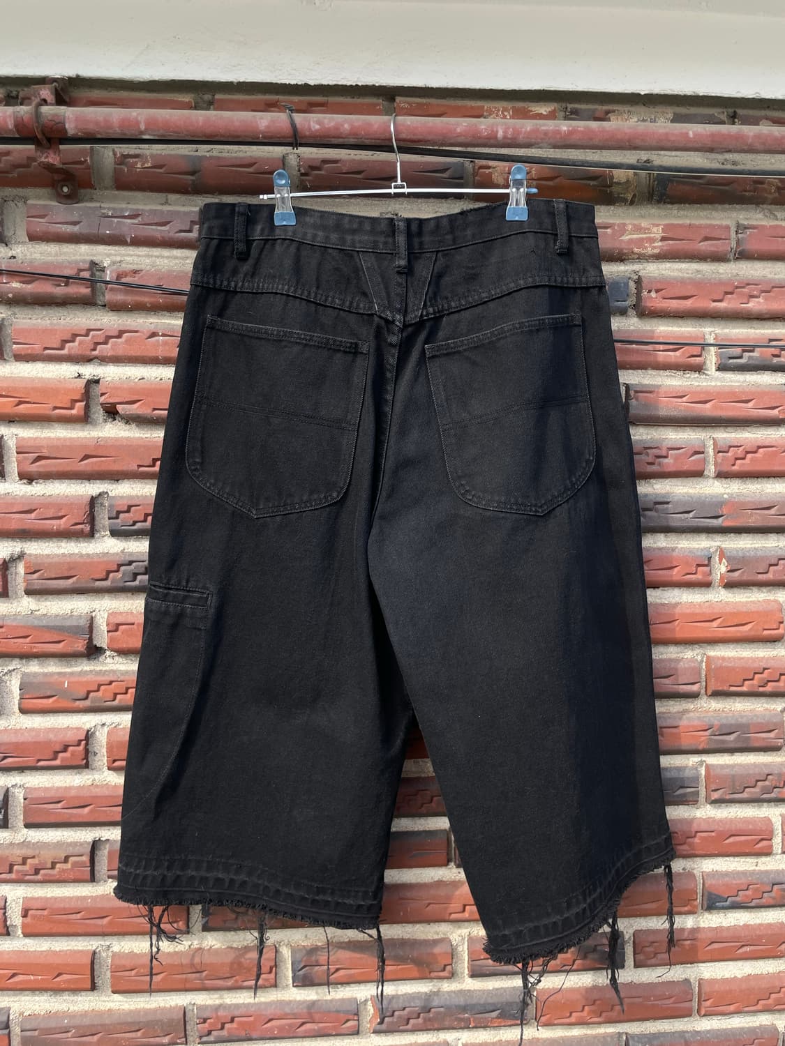 00s 빈티지 블랙 버뮤다 팬츠 상품이미지2