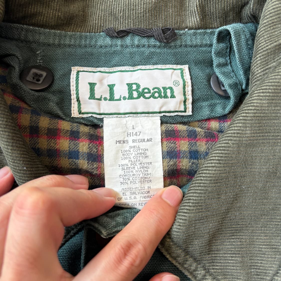90s L.L.bean 엘엘빈 카키 헌팅 자켓 상품이미지7