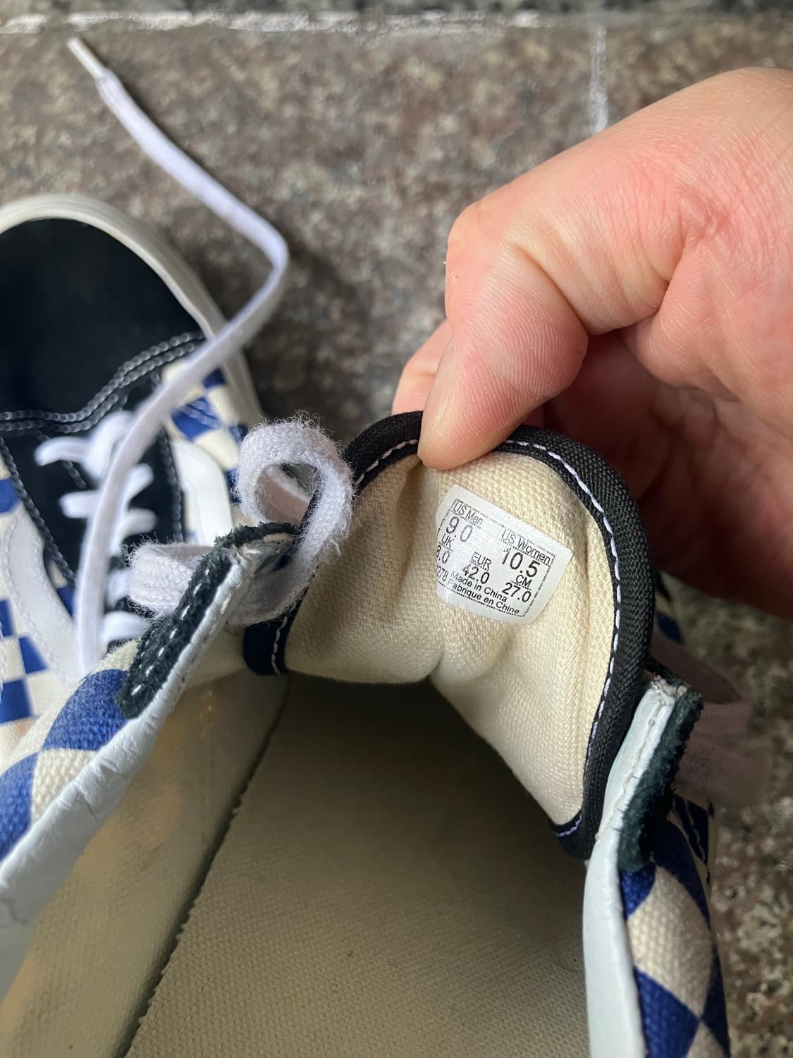 반스 스타일36 올드스쿨 체커보드 블루 270 상품이미지3