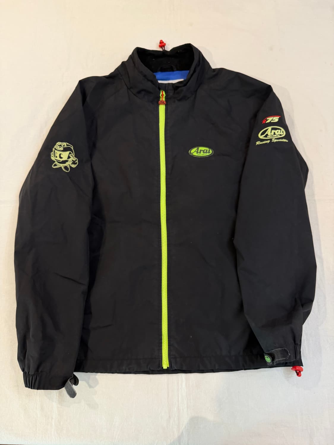 아라이 헬멧 블랙 형광 빅로고 라이더 자켓 바람막이 상품이미지5