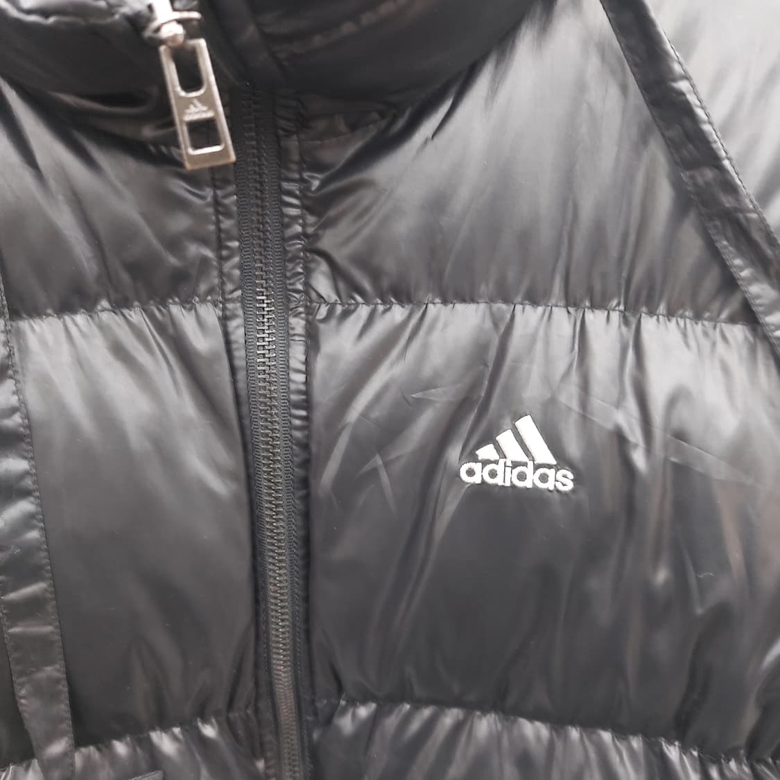 아디다스 블랙 글로시 패딩 (여90) 상품이미지4
