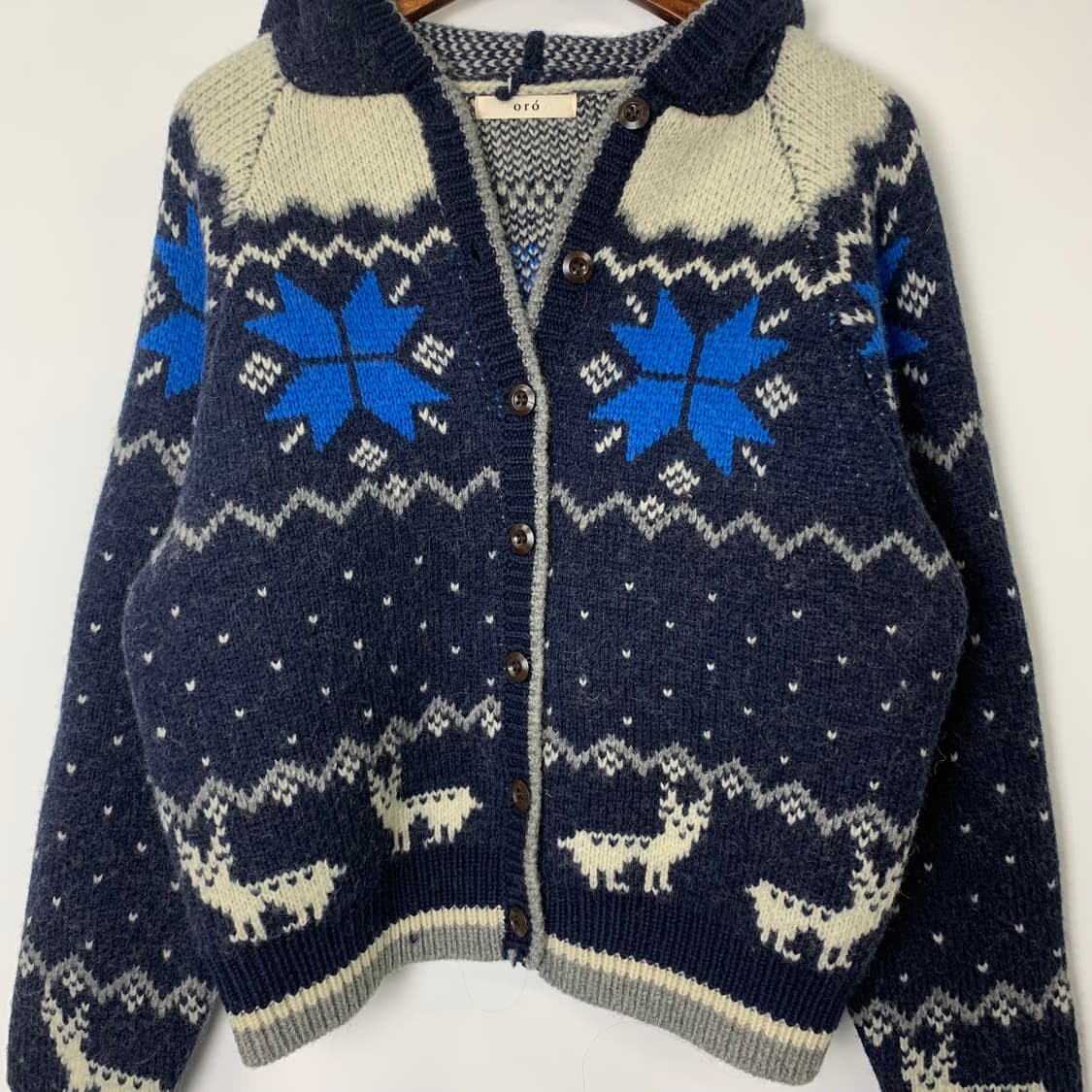 Oro 오로 노르딕 코위찬 니트 가디건 상품이미지4