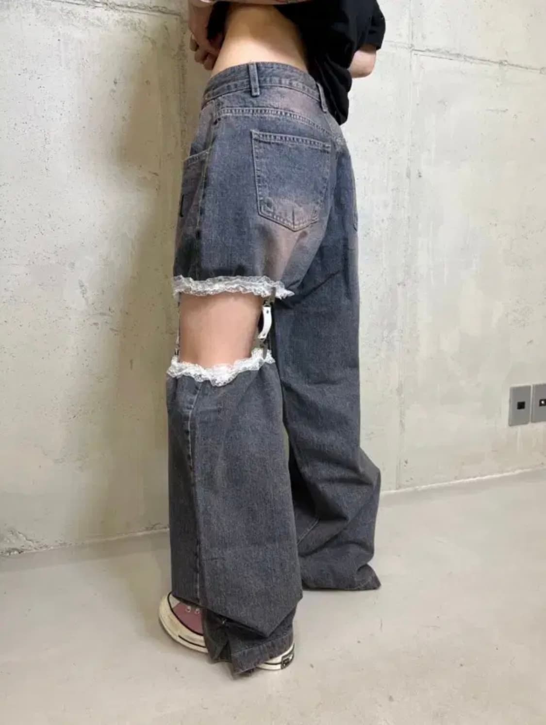 급처) 더미스테리어스호텔 가터 팬츠 상품이미지4