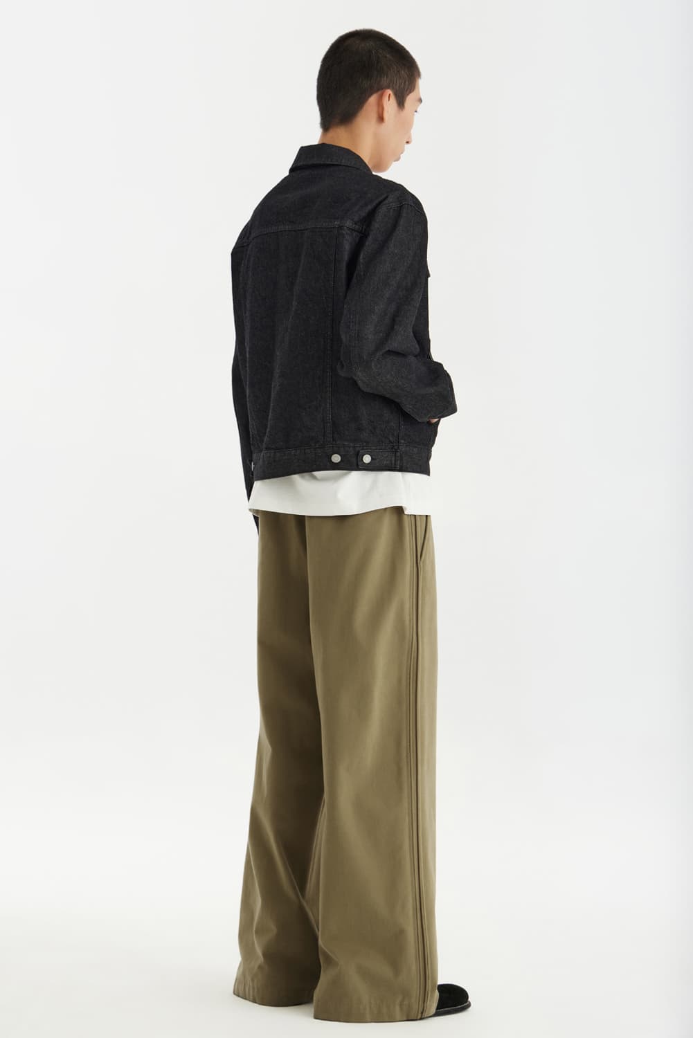 유스 데님 트러커 재킷 워시드 블랙 상품이미지4