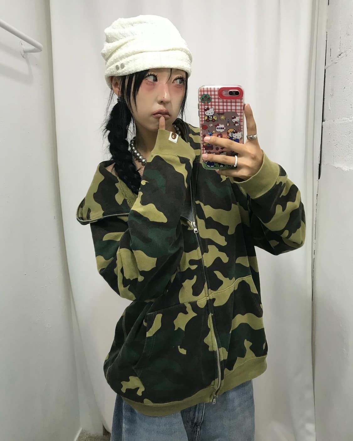 Bape Camouflage Two-way Hood Zip-Up  상품이미지3
