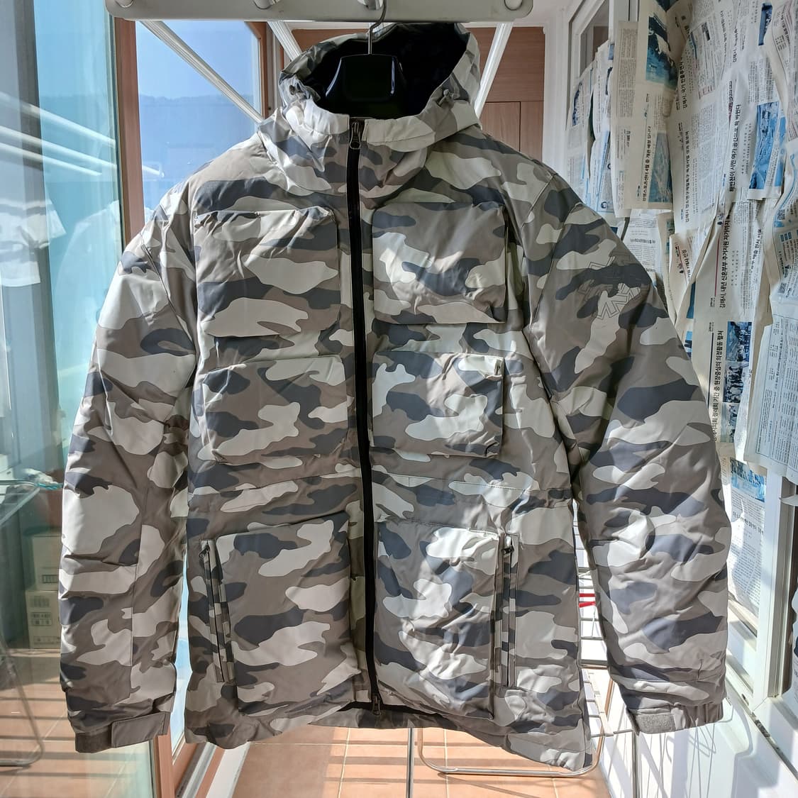 코오롱스포츠 구스다운 카모 밀리터리 패딩 점퍼 상품이미지1