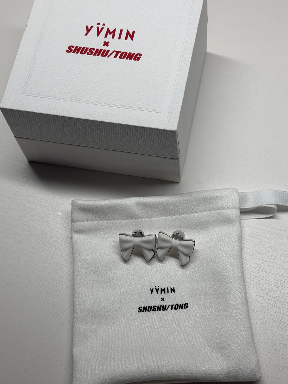 슈슈통 리본 귀걸이 상품이미지1