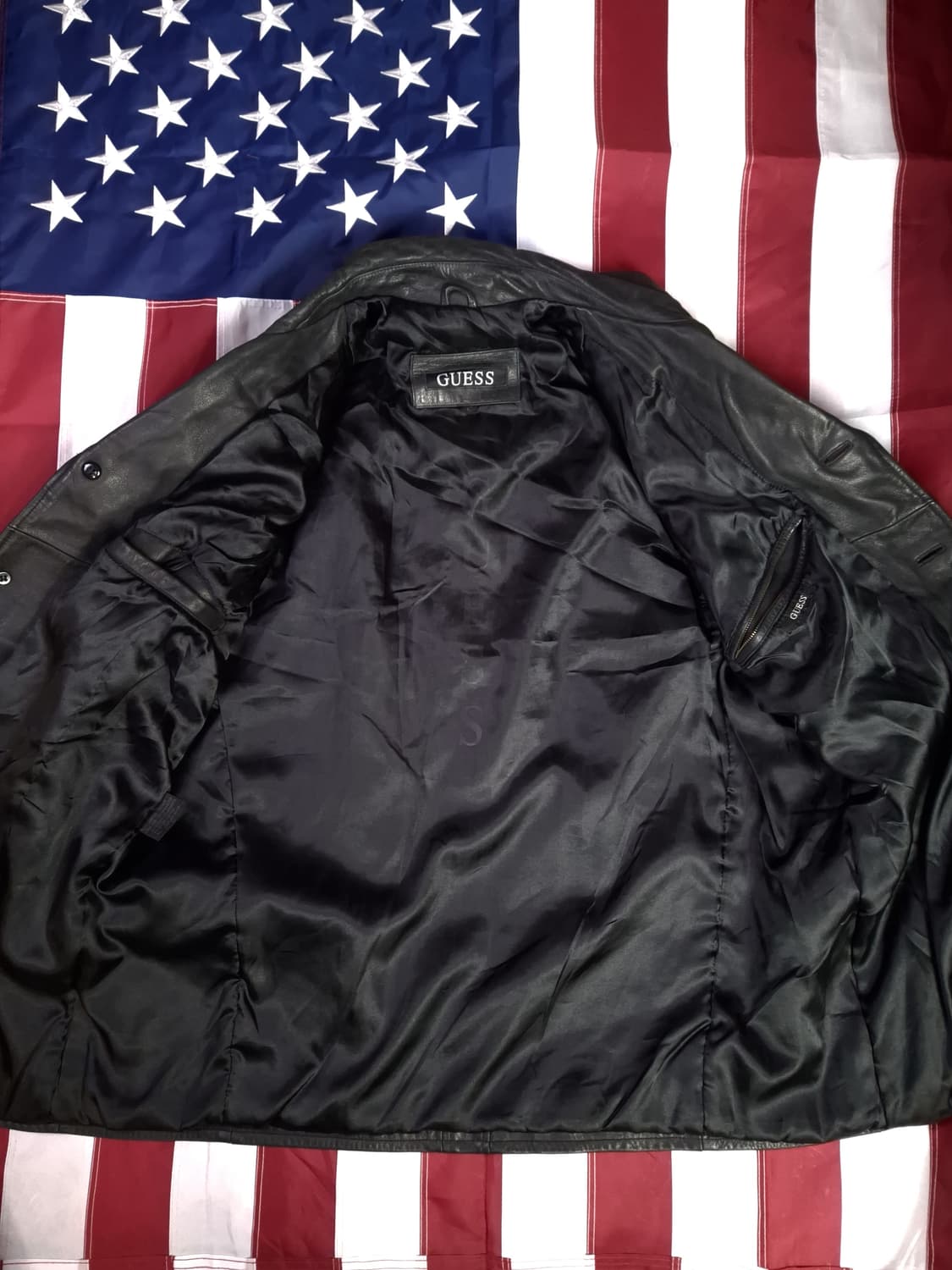 오리지날 게스 리얼레더 반코트 상품이미지6