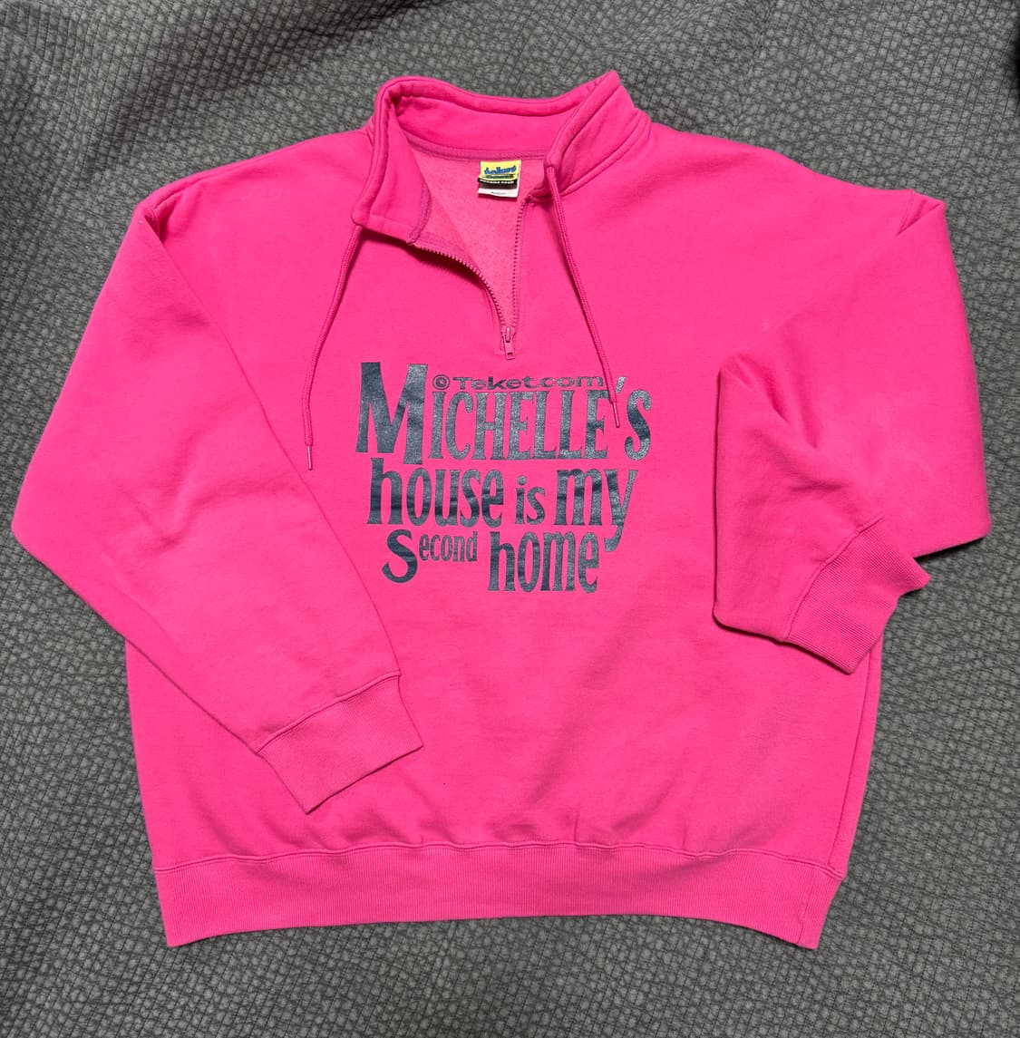 테켓 세컨드홈 하프집업 핑크 M 상품이미지1