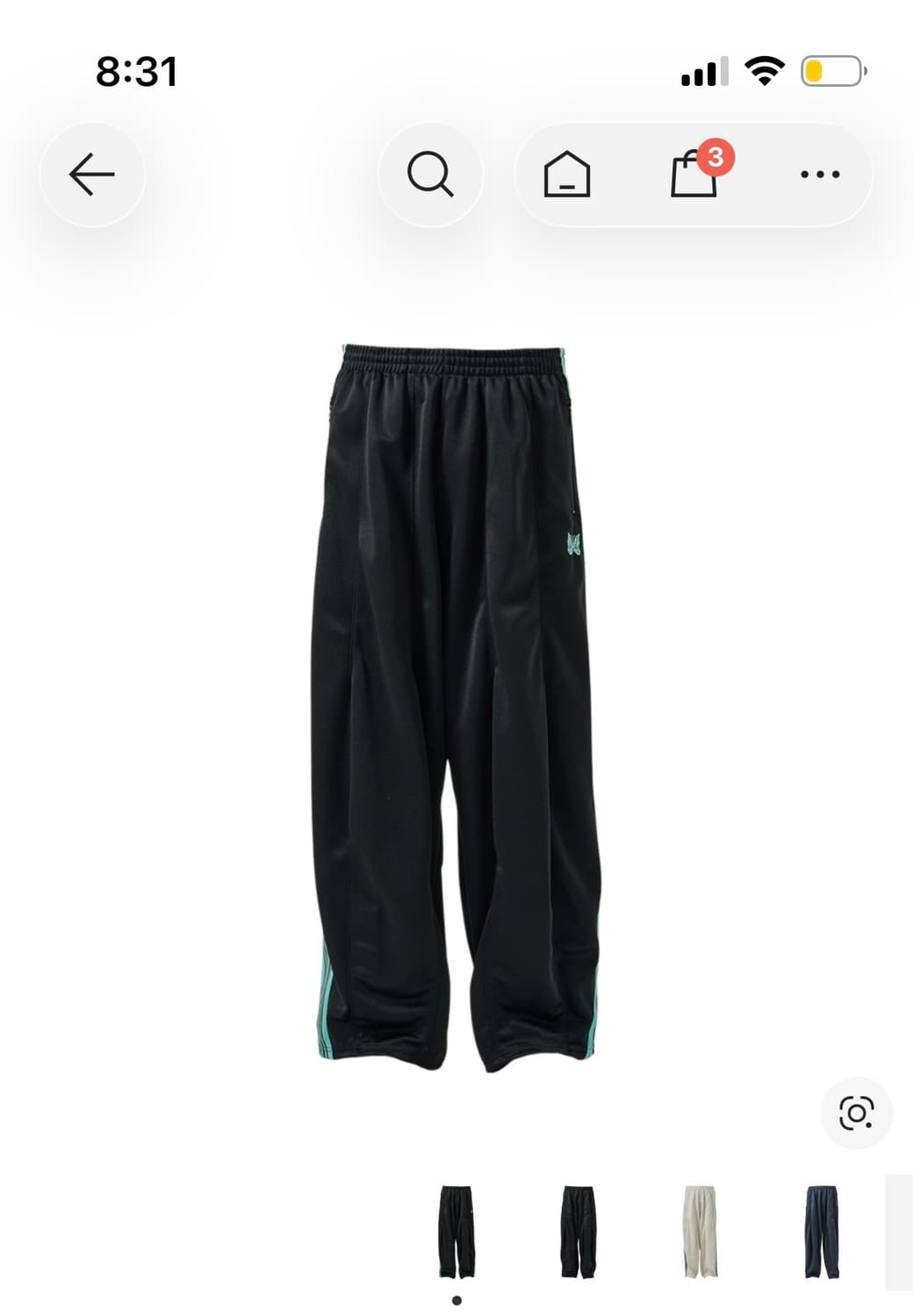 니들스 hd 트랙팬츠 s 블랙 새상품 상품이미지1