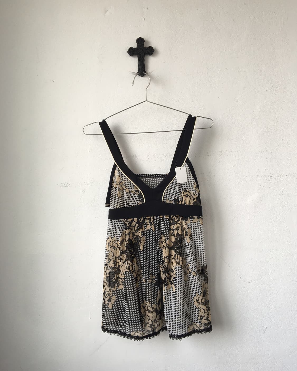 Dot flower pattern point sleeveless 상품이미지2
