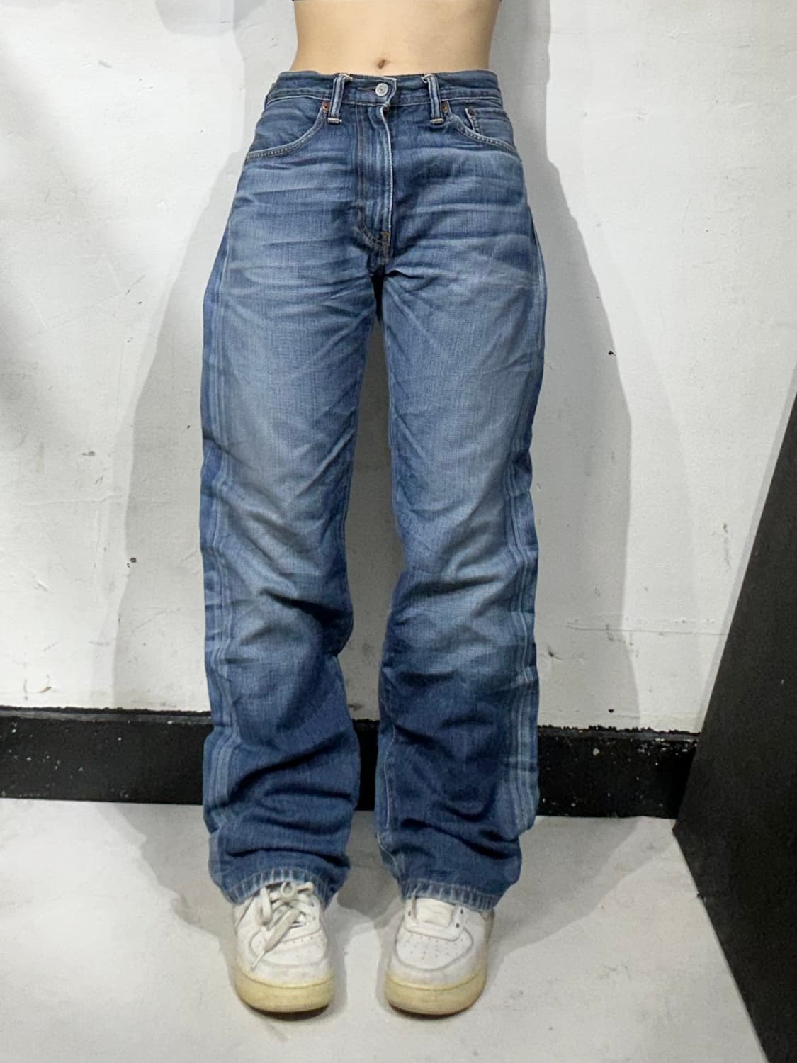 리바이스 중청 워싱 와이드 데님 팬츠 32 상품이미지2