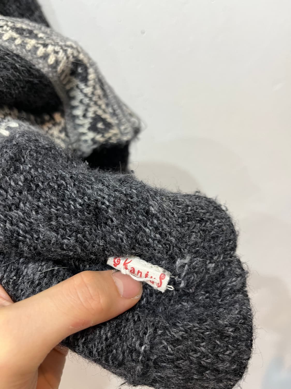 Made in PERU 핸드메이드 노르딕 니트집업 후디  상품이미지7
