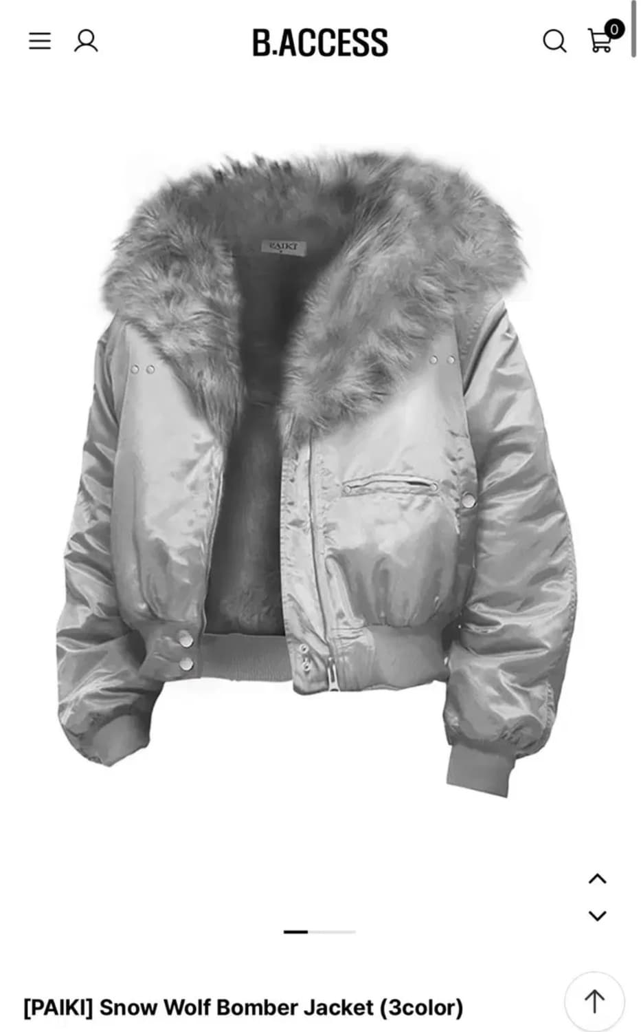 비엑세스 봄버 퍼 자켓 상품이미지1