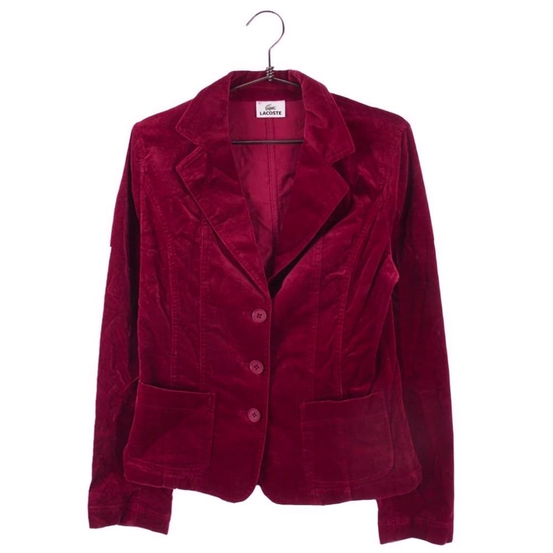 LACOSTE velvet jacket 라코스테 벨벳 버건디 자켓 상품이미지1