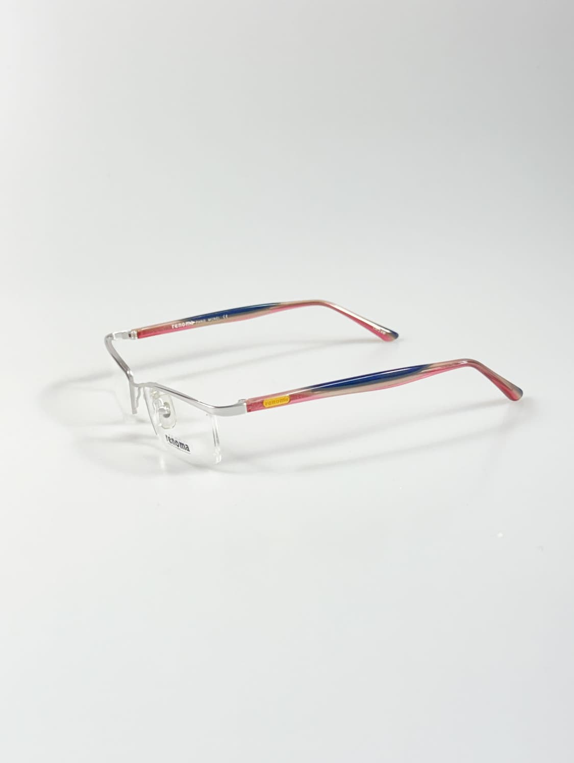 90s RENOMA Paris 실버 스퀘어 반무테 빈티지 안경 상품이미지3