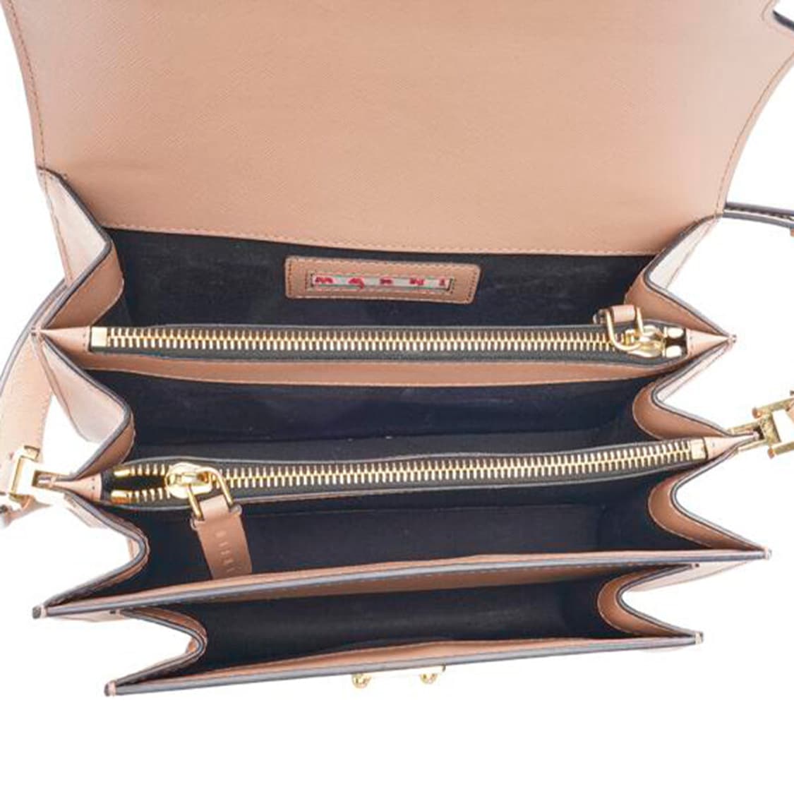 (중고) 마르니 베이지 사피아노 트렁크 미듐 숄더백 상품이미지5