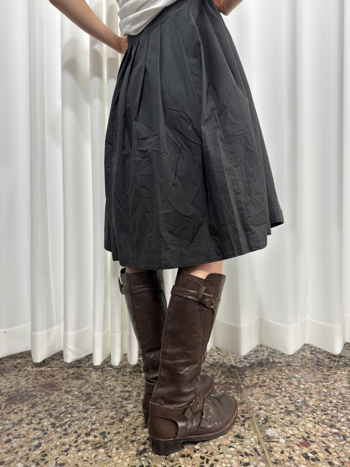 vibram brown buckle leather boots 상품이미지8