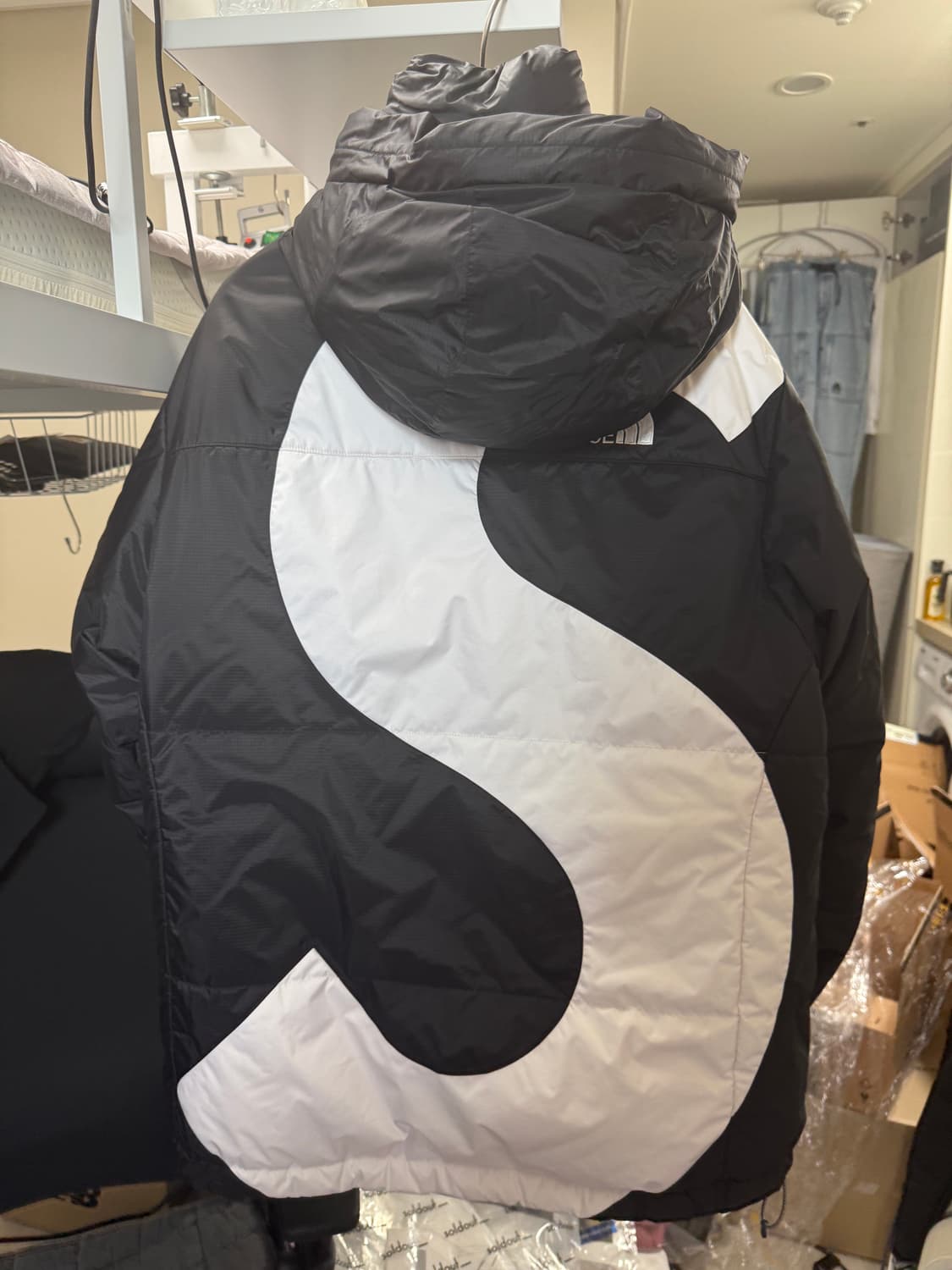 [S] 슈프림 x 더 노스 페이스 S 로고 히말라야 파카 블랙 패딩 상품이미지2