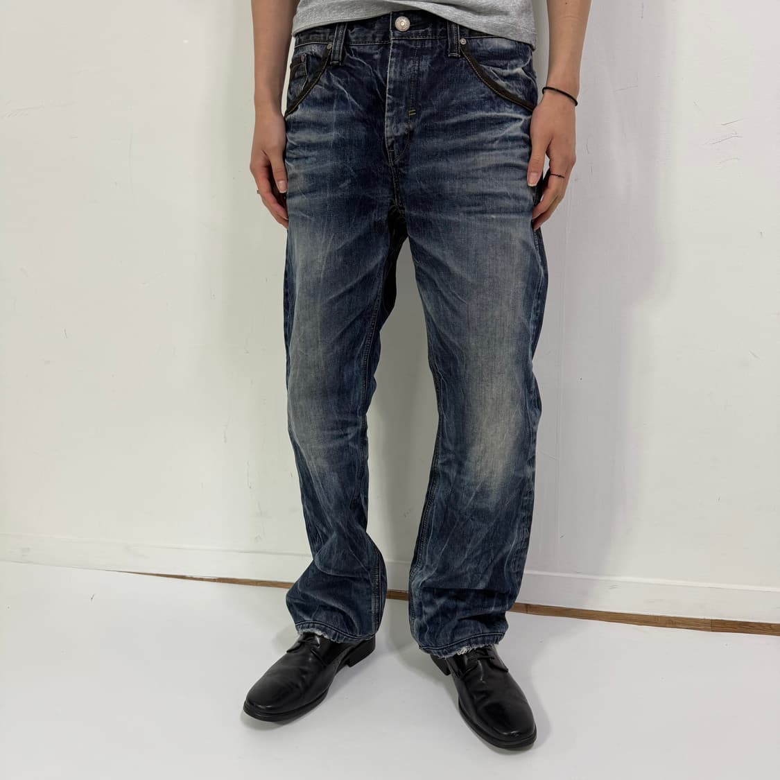 에비수 빈티지워시드 데님팬츠  상품이미지4