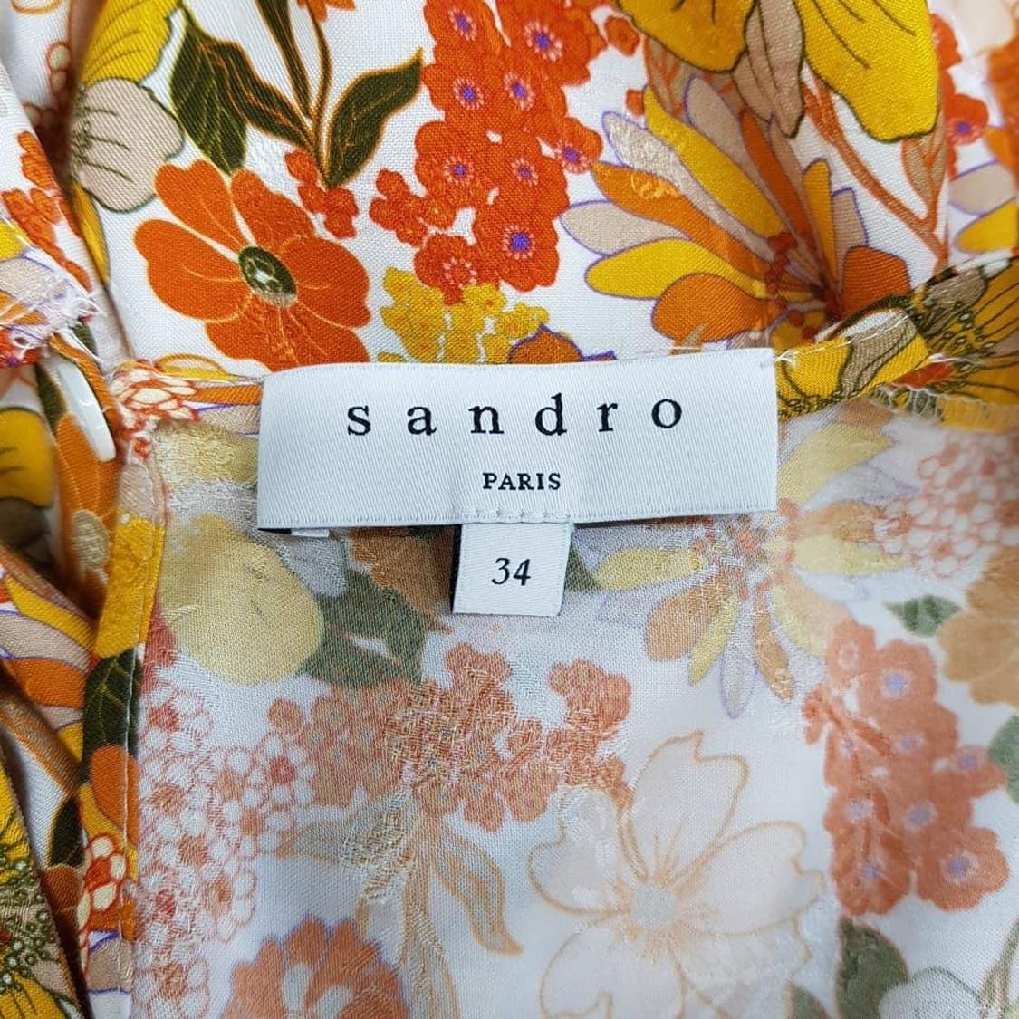 산드로 플로럴 프린트 원피스 34사이즈 상품이미지7